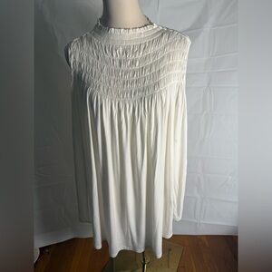 Moon Ryder  Smocked Bib Collar Blouse